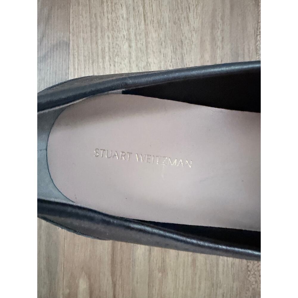 Stuart Weitzman Adrina Leather Tassel Black Loafers-Size 11.5 - Picture 4 of 6
